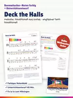 Vorschau - Stundenentwürfe - Deck the Halls – Boomwhacker Noten farbig + Unterrichtsentwurf - Deckblatt
