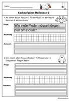 Vorschau - Arbeitsblätter - Sachaufgaben ZR 20 Halloween - Freebie - Seite 2