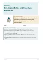Vorschau - Stundenentwürfe - Geschichte: Arbeitsheft - Griechische Poleis und Imperium Romanum - Deckblatt