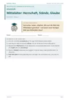 Vorschau - Stundenentwürfe - Geschichte: Arbeitsheft - Mittelalter: Herrschaft, Stände, Glaube - Seite 1
