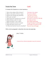 Vorschau - Arbeitsblätter - English Simple Past Reading / Worksheet: Englische Verbformen - Seite 2