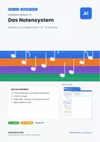 Vorschau - Arbeitsblätter - Das Notensystem – Arbeitsheft + Lösungen - Deckblatt