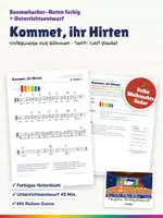 Vorschau - Stundenentwürfe - Kommet, ihr Hirten – Boomwhacker Noten farbig + Unterrichtsentwurf – Weihnachtslied - Deckblatt