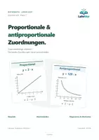 Vorschau - Fördermaterial/Inklusion - Proportionale und antiproportionale Zuordnungen – Lernplakat - Deckblatt