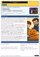 Vorschau - Arbeitsblätter - Halloween – trick or treat, costumes & jack-o'-lanterns (A1) - Deckblatt