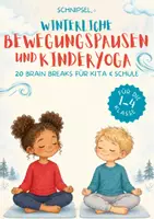 Vorschau - Aufgabenkarten - Bewegungspausen Winter Kinderyoga Kita Klasse 1 2 3 4 | 20 Brain Breaks mit Bildern ohne Material | Pinguin, Eisbär & Fasching für Januar und Februar - Deckblatt
