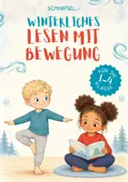 Vorschau - Aufgabenkarten - Lesen mit Bewegung Winter Klasse 1 2 3 4 | 32 Wortkarten, 24 Rätselsätze, Geschichten in drei Stufen | Brain Breaks im Januar und Februar - Deckblatt