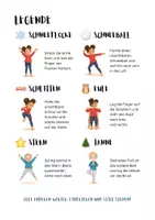 Vorschau - Aufgabenkarten - Lesen mit Bewegung Winter Klasse 1 2 3 4 | 32 Wortkarten, 24 Rätselsätze, Geschichten in drei Stufen | Brain Breaks im Januar und Februar - Seite 3
