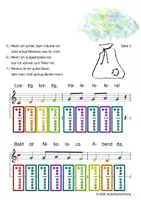 Vorschau - Arbeitsblätter - (B) 5 Kinderlieder zu Weihnachten - Ganz einfach gemeinsam musizieren zu Weihnachten - Singen, Glockenspiel, Blockflöte - Spielend leichter Einstieg für Anfänger / Bunte Noten Rainbow B - Seite 2