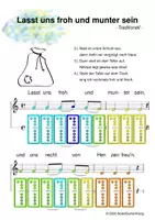Vorschau - Arbeitsblätter - (A) 5 Kinderlieder zu Weihnachten - Ganz einfach gemeinsam musizieren zu Weihnachten - Singen, Glockenspiel, Blockflöte - Spielend leichter Einstieg für Anfänger / Bunte Noten Rainbow A - Seite 1