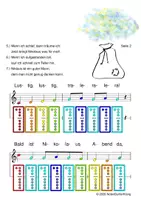 Vorschau - Arbeitsblätter - (A) 5 Kinderlieder zu Weihnachten - Ganz einfach gemeinsam musizieren zu Weihnachten - Singen, Glockenspiel, Blockflöte - Spielend leichter Einstieg für Anfänger / Bunte Noten Rainbow A - Seite 2