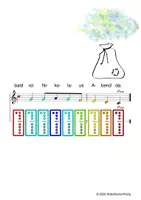 Vorschau - Arbeitsblätter - (A) Lasst uns froh und munter sein - Singen, Glockenspiel, Blockflöte / Kinderlieder - Spielend leichter Einstieg für Anfänger / Bunte Noten Rainbow A - Seite 2