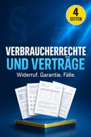 Vorschau - Arbeitsblätter - Widerrufsrecht, Gewährleistung - Wirtschafts- und Sozialkunde Berufsschule, Aufgaben - Deckblatt