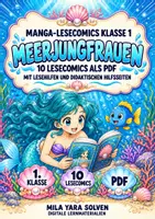Vorschau - Arbeitsblätter - Manga-Lesecomics Klasse 1 – Meerjungfrauen | Deutsch Klasse 1 | 10 Lesegeschichten als PDF - Deckblatt