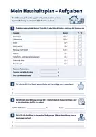 Vorschau - Arbeitsblätter - Haushaltsplan, Schuldenfalle - Wirtschafts- und Sozialkunde Berufsschule, Aufgaben - Seite 2