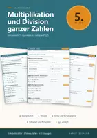 Vorschau - Arbeitsblätter - Multiplikation und Division ganzer Zahlen Mathe 5 Gymnasium - Deckblatt