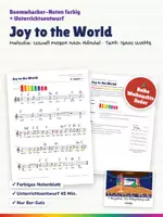 Vorschau - Stundenentwürfe - Joy to the World – Boomwhacker Noten farbig + Unterrichtsentwurf – Weihnachtslied englisch - Deckblatt