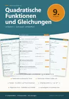 Vorschau - Arbeitsblätter - Quadratische Funktionen und Gleichungen Mathe 9 Gymnasium - Seite 1