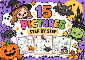 Vista previa - Manualidades / Dibujos para colorear - HALLOWEEN DRAWING STEP BY STEP (15 PICTURES) - página 1