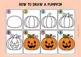 Vista previa - Manualidades / Dibujos para colorear - HALLOWEEN DRAWING STEP BY STEP (15 PICTURES) - página 2