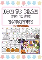 Vista previa - Manualidades / Dibujos para colorear - HALLOWEEN DRAWING STEP BY STEP (15 PICTURES) - Portada