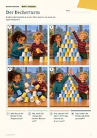 Vorschau - Arbeitsblätter - Bildergeschichte Klasse 3 und 4 kostenlos: Der Becherturm (Probe) - Seite 3