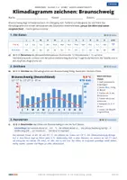 Vorschau - Arbeitsblätter - Klimadiagramm zeichnen: Braunschweig | Klasse 7/8 | Gratis-Arbeitsblatt + Lösung - Seite 2