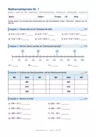 Vorschau - Arbeitsblätter - Materialpaket Mathe Probe Klasse 4 5 Übungsproben zur Vorbereitung auf die 1. Probe mit Lösungen und Notenschlüssel - Seite 2