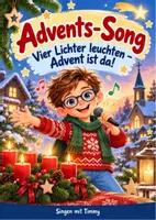 Vorschau - Unterrichtsreihen - Advents-Song Klasse 1–4 | Unterrichtsmaterial + Lernlied mit Bewegung | Singen mit Timmy - Deckblatt