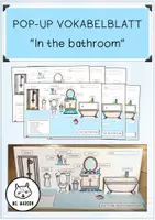 Vorschau - Arbeitsblätter - Pop-Up-Vokabelblatt IN THE BATHROOM (bunt+sw) - Deckblatt