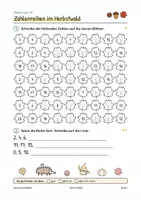 Vorschau - Arbeitsblätter - Herbst-Mathe FREEBIE - Üben quer durch den ZR 20 - Grundschule, Förderschule, Inklusion - Seite 1