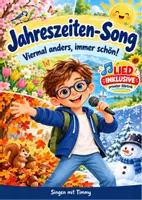 Vorschau - Unterrichtsreihen - Jahreszeiten-Song | Unterrichtsmaterial + Lernlied mit Bewegung | Singen mit Timmy - Deckblatt