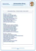 Vorschau - Unterrichtsreihen - Jahreszeiten-Song | Unterrichtsmaterial + Lernlied mit Bewegung | Singen mit Timmy - Seite 1