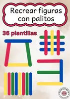 Vista previa - Refuerzo / NEE / Materiales de apoyo - Matemáticas en trabajo libre: reproducir patrones con palitos de helado - Portada