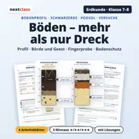 Vorschau - Arbeitsblätter - Böden – mehr als nur Dreck | Klasse 7/8 | 4 Arbeitsblätter mit Lösungen - Deckblatt