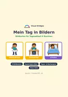 Vorschau - Bildkarten - Bildkarten Tagesablauf – 70 Karten mit Tagesplan & Zuerst-dann-Tafel - Seite 1