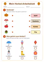 Vorschau - Arbeitsblätter - Herbst-Arbeitsblatt für junge Kinder und Inklusionskinder - Deckblatt
