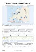Vorschau - Arbeitsblätter - Europa als Kontinent | Klasse 5/6 | 4 Arbeitsblätter + stumme Karte mit Lösungen - Seite 2