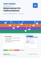 Vorschau - Arbeitsblätter - Notennamen Violinschlüssel – Heft + Lösung - Deckblatt