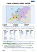 Vorschau - Arbeitsblätter - Länder und Hauptstädte Europas | Klasse 5/6 | Gratis-Arbeitsblatt + Lösung - Seite 2