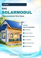 Vorschau - Arbeitsblätter - Photovoltaik & Solarmodule – Strom aus Sonnenenergie fürs Haus | Technik · Bautechnik · Versorgung und Entsorgung | Unterrichtseinheit mit Präsentation, Arbeitsblättern, Lösungen, Solarversuch, Bildglossar & Reflexionsbögen | Realschule Sekundarstufe I - Deckblatt