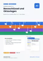 Vorschau - Arbeitsblätter - Bassschlüssel & Oktavlagen – Heft + Lösung - Deckblatt