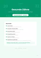 Vorschau - Arbeitsblätter - Gesunde Zähne: Zahnaufbau, Zahnwechsel und richtige Zahnpflege für die 2. Klasse (Zahngesundheit, Zähneputzen) - Deckblatt