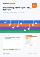 Vorschau - Arbeitsblätter - Punktierung, Triole, Synkope – Heftseiten - Deckblatt