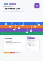 Vorschau - Arbeitsblätter - Dur-Tonleiter – Arbeitsheft + Lösung - Deckblatt