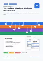 Vorschau - Arbeitsblätter - Arbeitsblatt Halbton & Ganzton + Lösung - Deckblatt