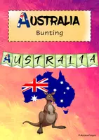 Vorschau - Mal- und Bastelvorlagen - Australia - Bunting / Wimpelkette - Deckblatt