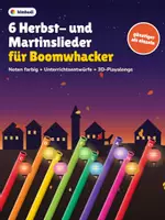 Vorschau - Stundenentwürfe - 6 Herbst- und Martinslieder für Boomwhacker: farbige Noten mit Text, Unterrichtsentwürfe, Hörfassungen + 3D-Playalongs - Deckblatt