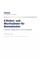 Vorschau - Stundenentwürfe - 6 Herbst- und Martinslieder für Boomwhacker: farbige Noten mit Text, Unterrichtsentwürfe, Hörfassungen + 3D-Playalongs - Seite 1