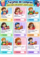 Vista previa - Tarjetas / Manipulativos - PACK MATEMÁTICAS DE CINE PRIMARIA - página 3